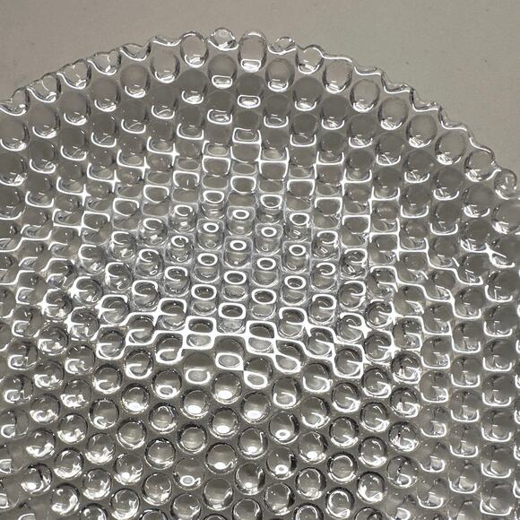 Set of 4 Vetropuro Turkish Bubble Pebble Ice Glass Dalad Dessert Plate EUC - Picture 4 of 8